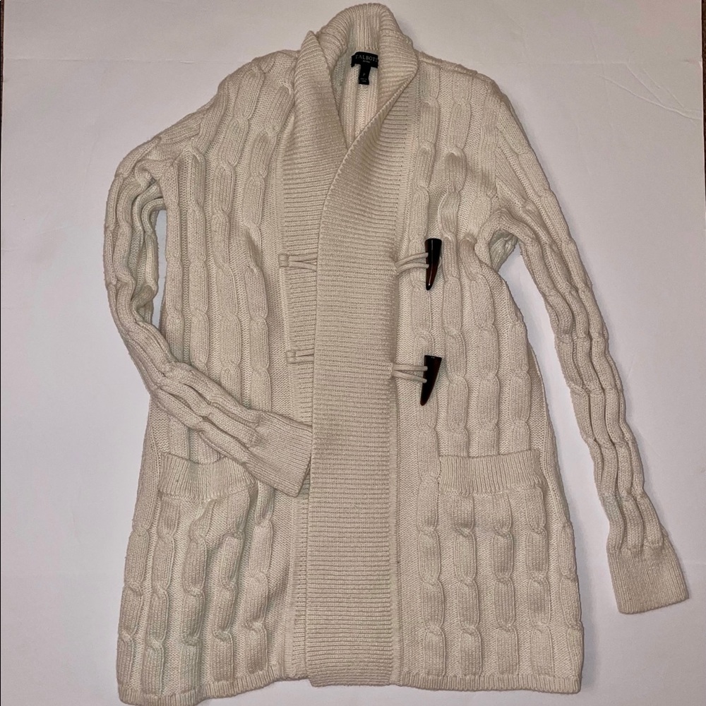 HP✨ Talbots Fisherman Sweater Cardigan